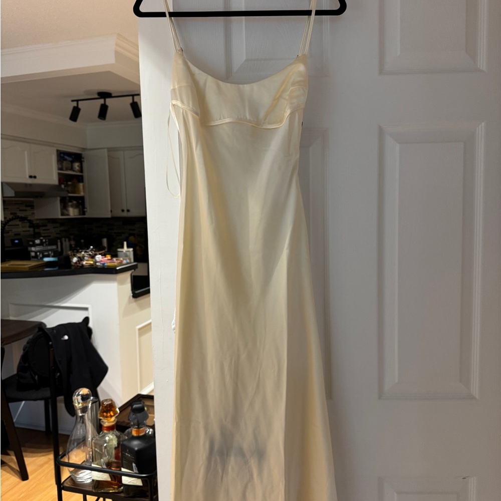 Jason Wu Butter Yellow Satin Dress